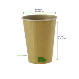 Zen Kraft Recyclable Paper Cup. 12oz D:3.5in H:4.4in - 50 pcs Zen Kraft Recyclable Paper Cup. 12oz D:3.5in H:4.4in - 50 pcs